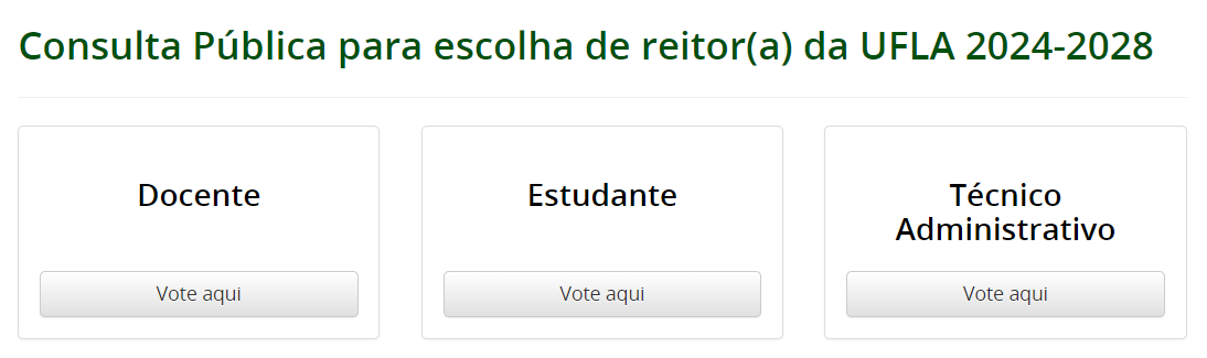 Tela do sistema de votação