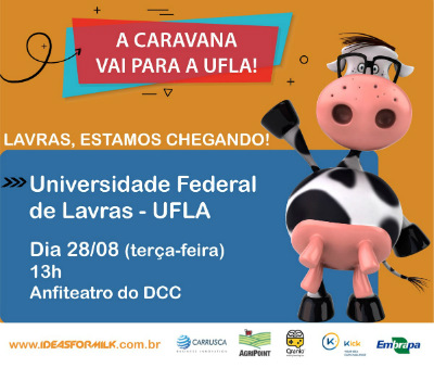 Arte de divulgação do evento Ideas for Milk 2018