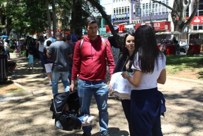 Ação educativa na praça Dr. Augusto Silva