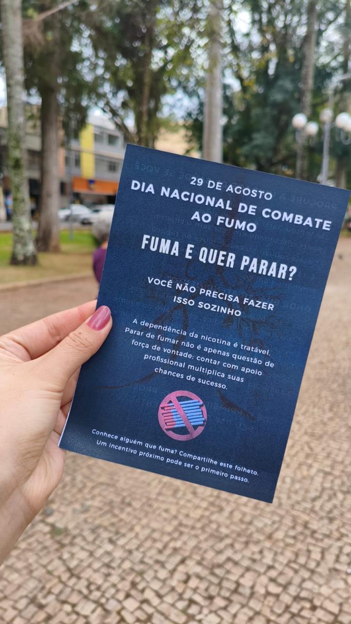 Projeto Saúde em Foco promove ação de conscientização sobre o tabagismo