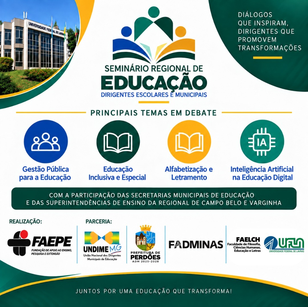Seminário Regional de Educação reúne dirigentes de Lavras e região em 27 de outubro
