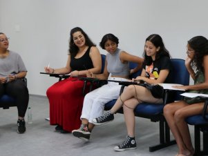 Estudantes do Cedet nas oficinas do projeto EduCom Ciência 